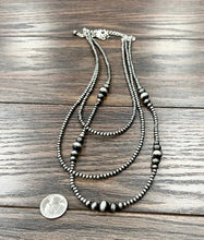 Load image into Gallery viewer, 3 Strand Handmade Navajo Bead Necklace
