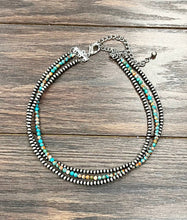 Load image into Gallery viewer, Handmade Navajo &amp; Turquoise Necklace
