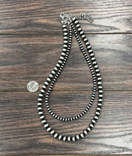 Load image into Gallery viewer, 2 Strand Handmade Navajo Bead Necklace, 6 &amp; 10mm beads
