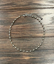 Load image into Gallery viewer, 6mm Handmade Silver Navajo Bead Necklace
