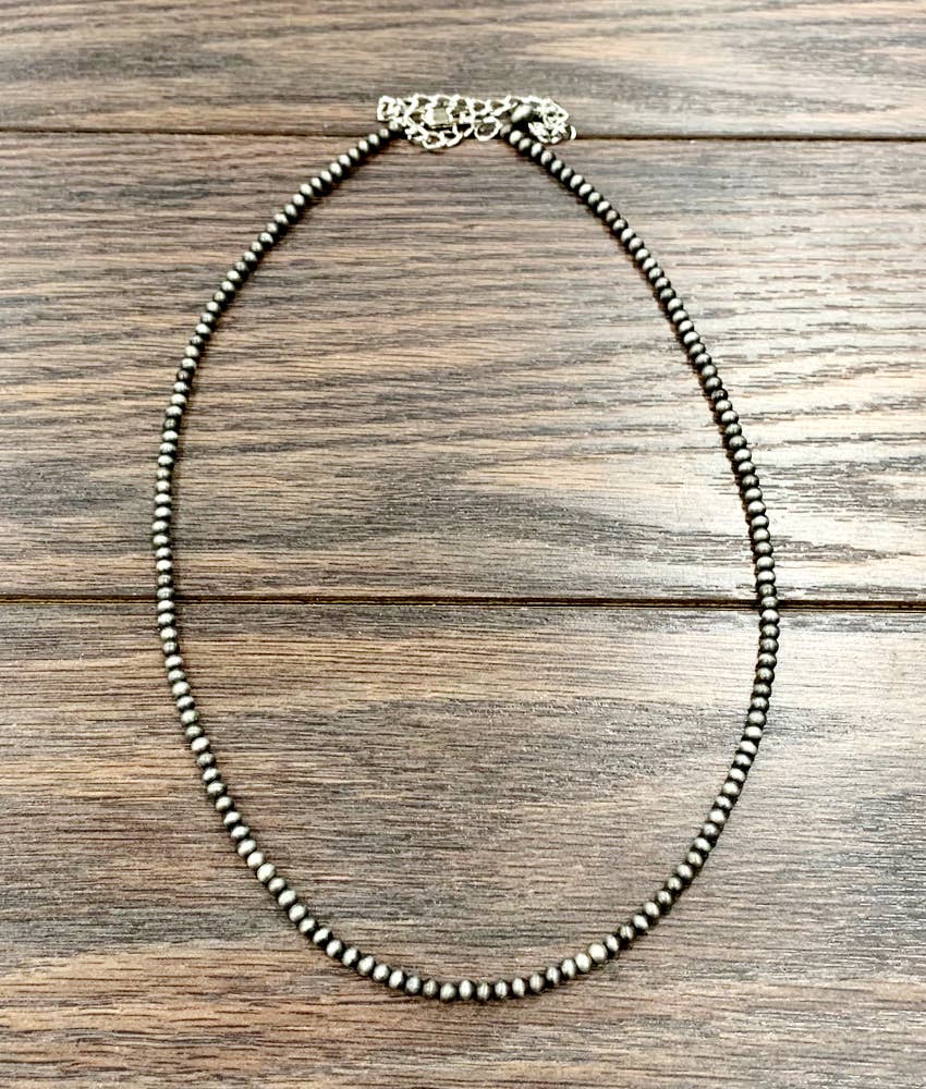 4mm Handmade Navajo Bead Necklace
