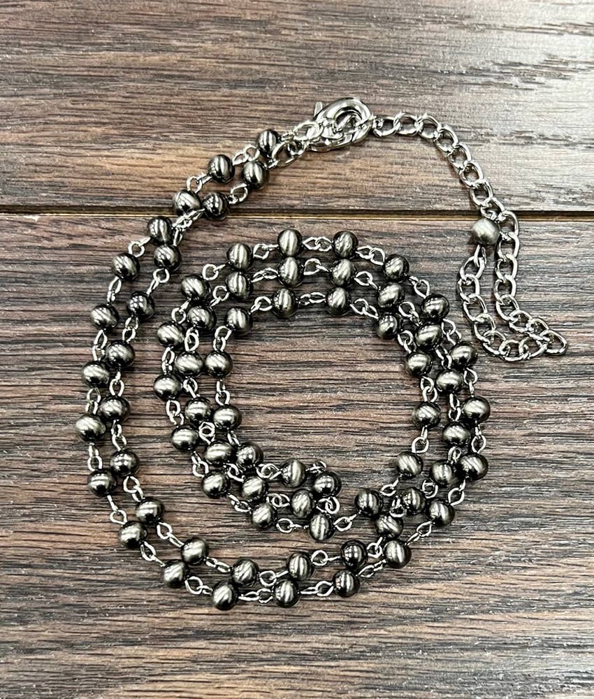 6mm Handmade Polish Navajo Bead Necklace