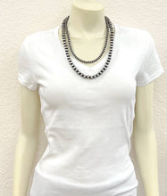 Load image into Gallery viewer, 2 Strand Handmade Navajo Bead Necklace, 6 &amp; 10mm beads
