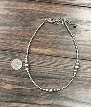 Load image into Gallery viewer, Handmade Silver Cluster Navajo Bead Necklace
