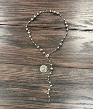 Load image into Gallery viewer, Handmade Lariat Silver Navajo Bead Necklace

