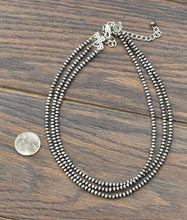 Load image into Gallery viewer, 3 Strand 4mm Handmade Navajo Bead Necklace
