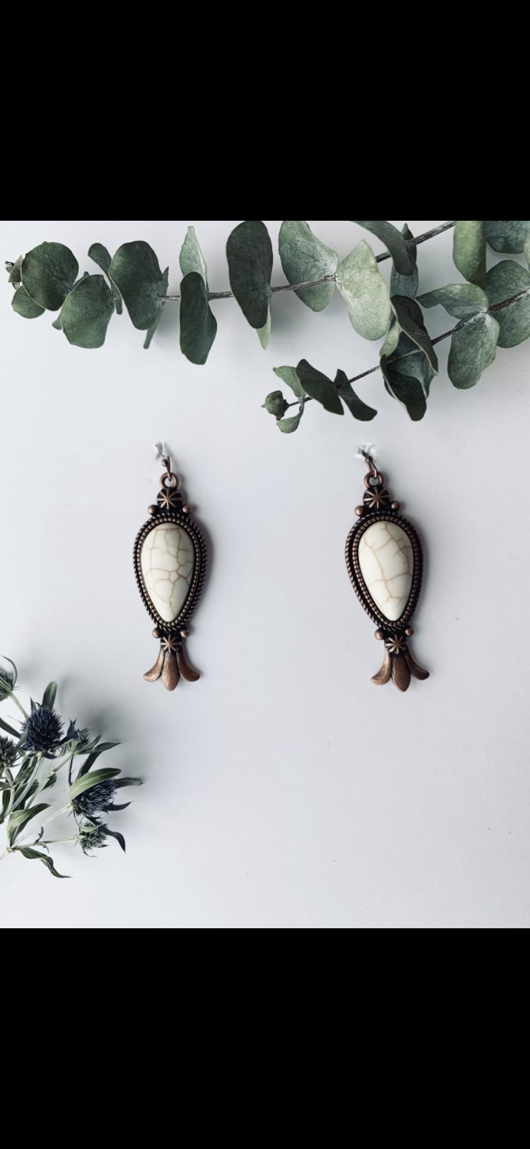 White Buffalo Earring