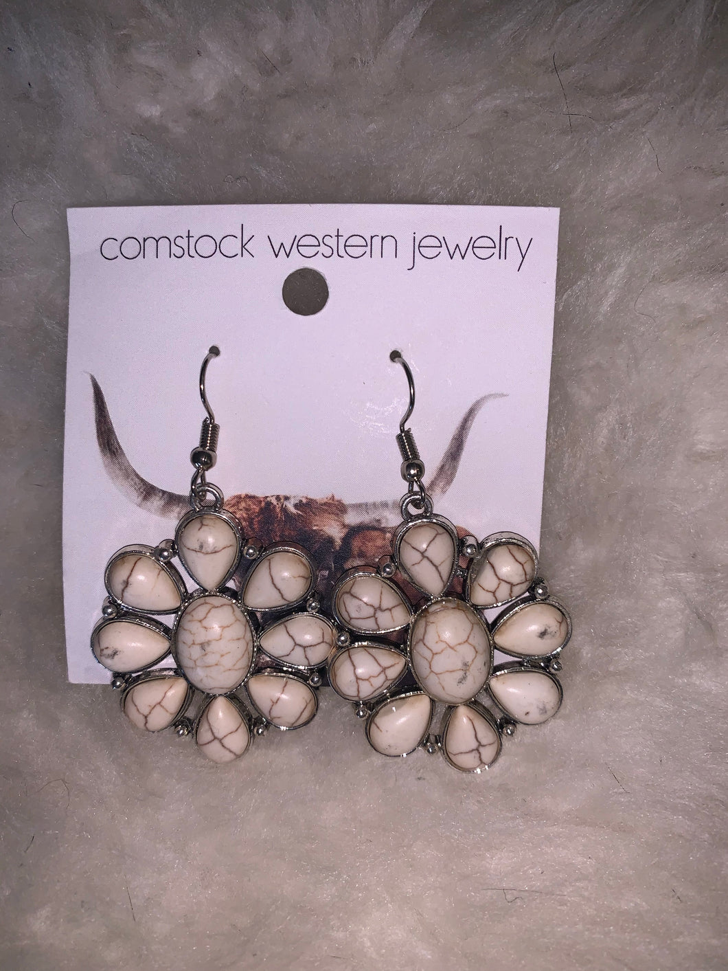 White Buffalo Earring