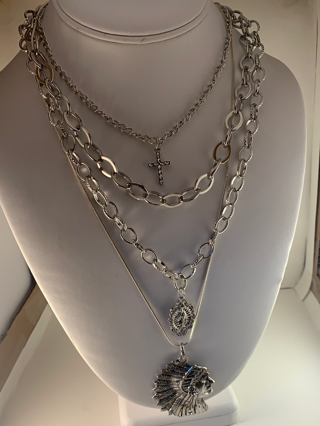 Silver Layered Necklace