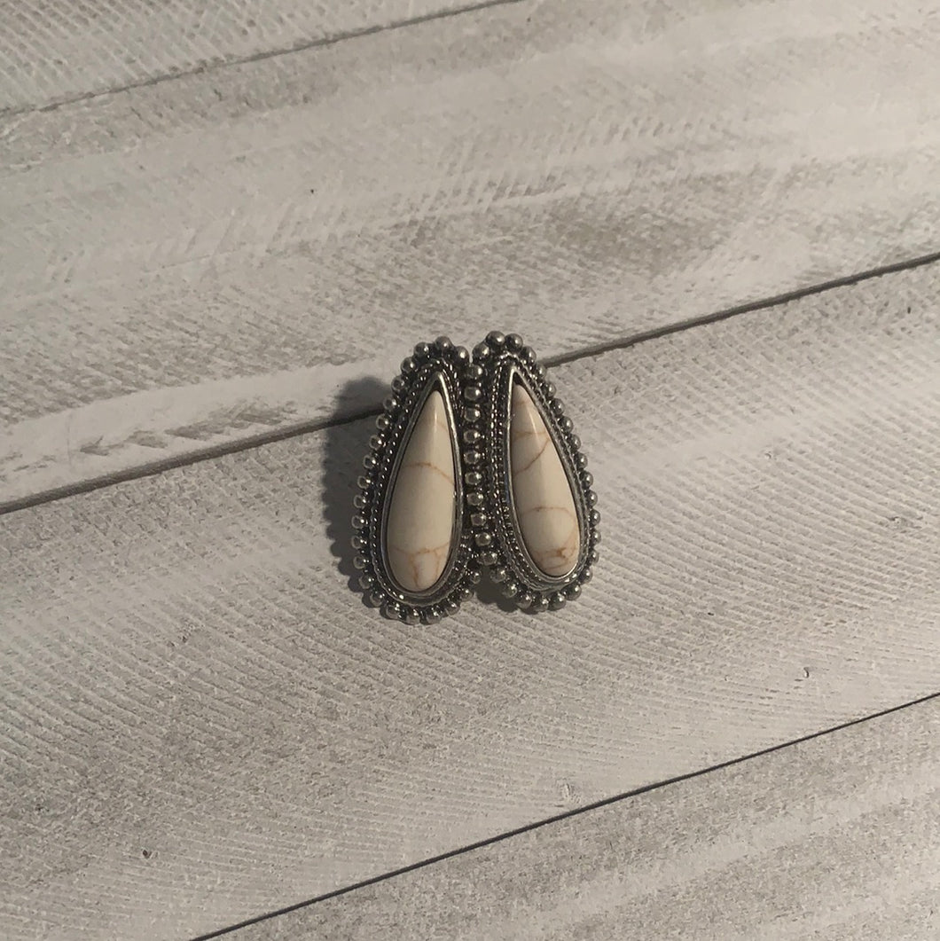 White Stone Studs