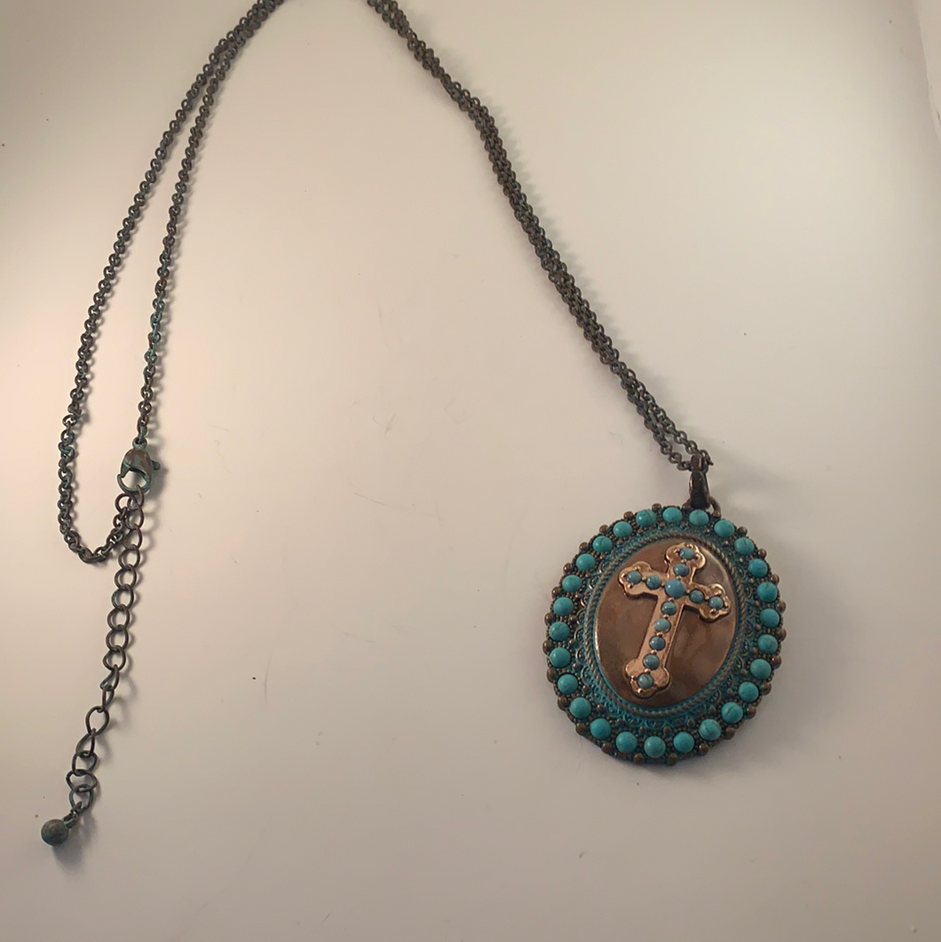 Copper Cross Necklace
