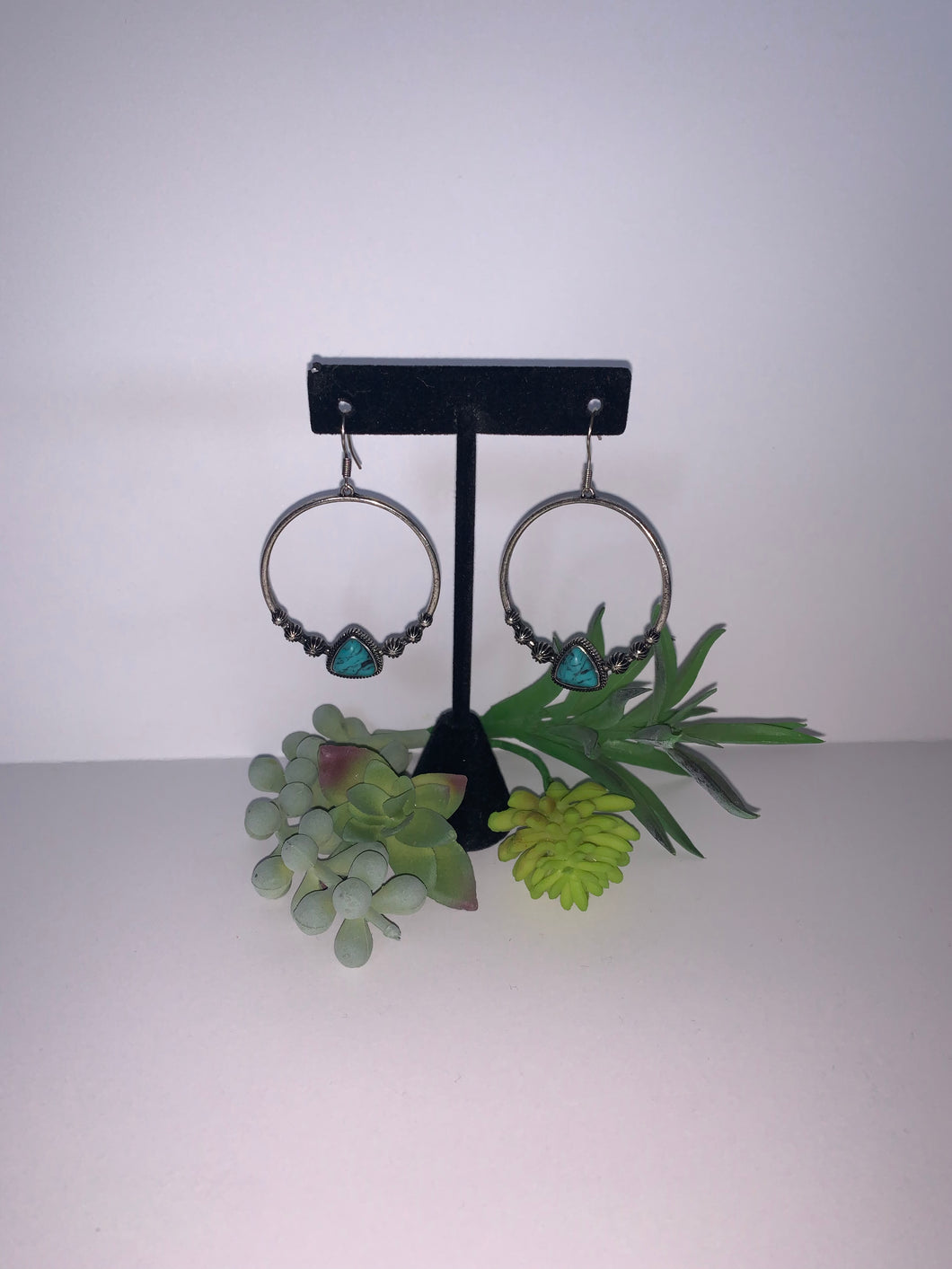 Turquoise Hoop Earrings