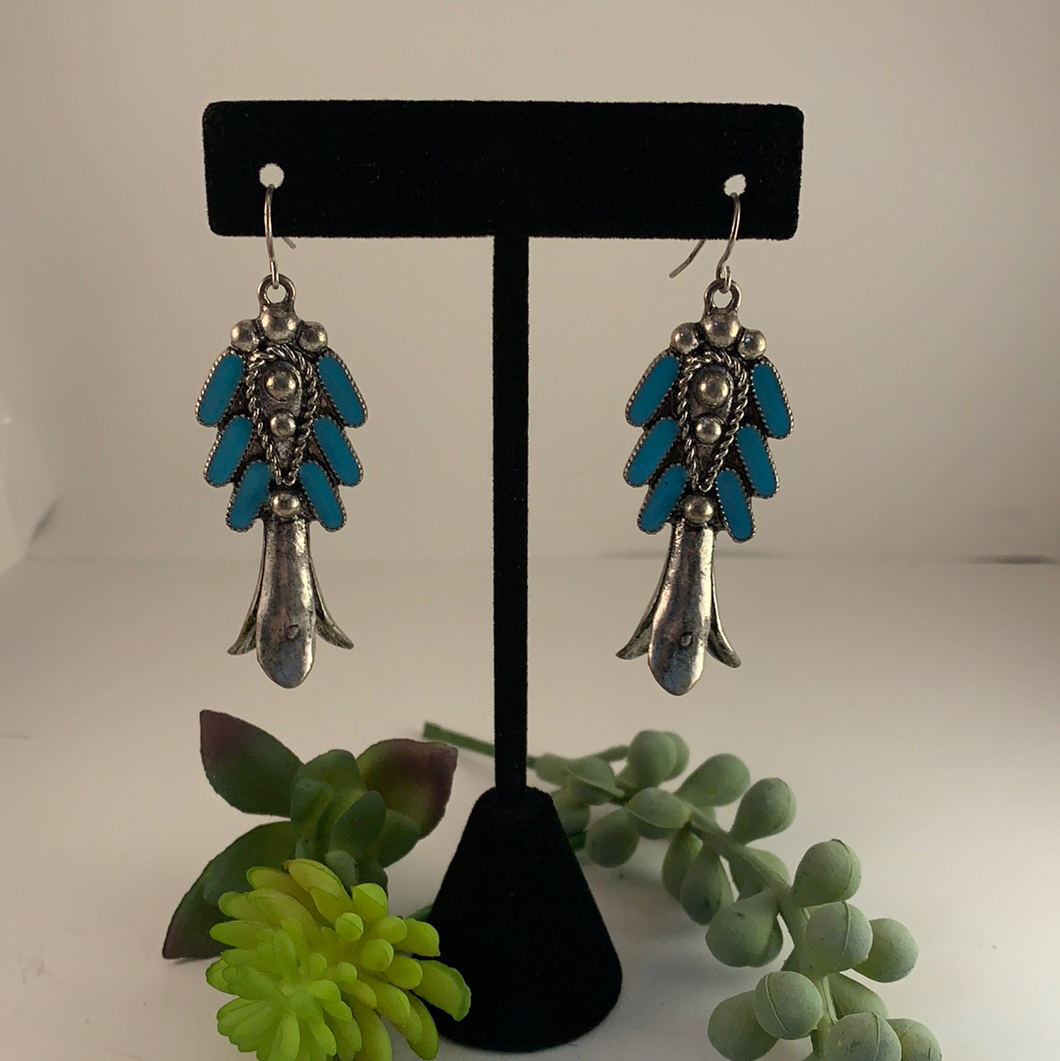 Blue Bell Earring