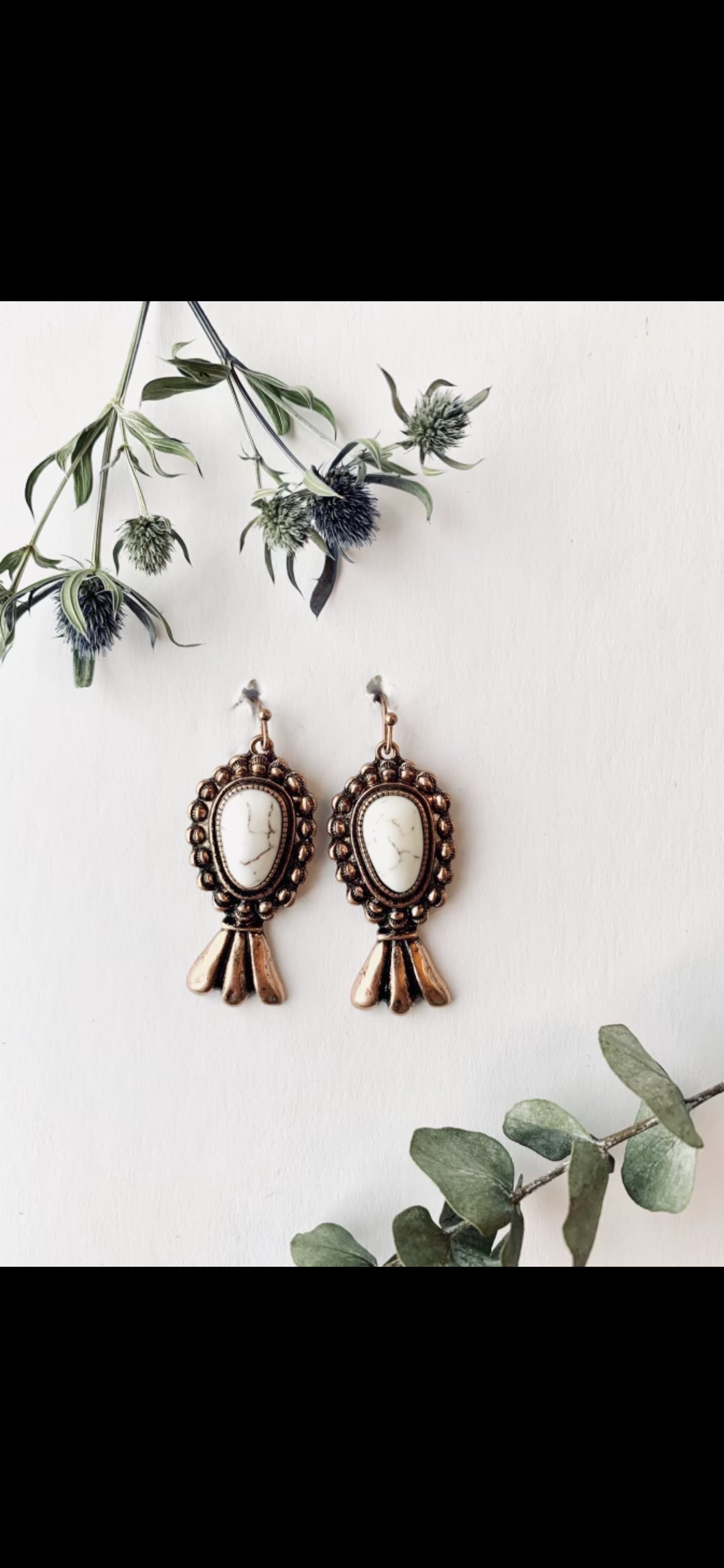 White Buffalo Earring