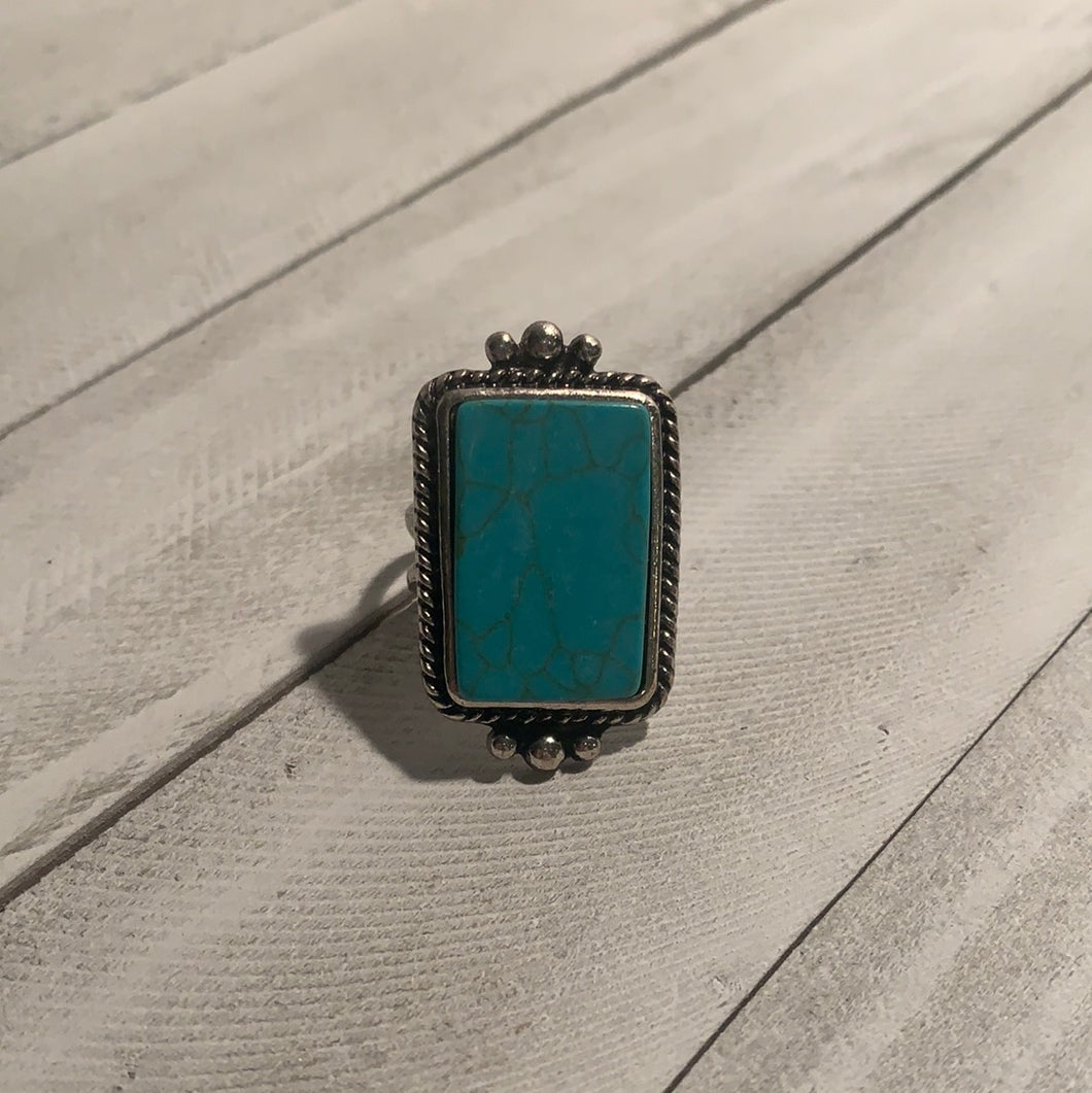 Square Turquoise Ring