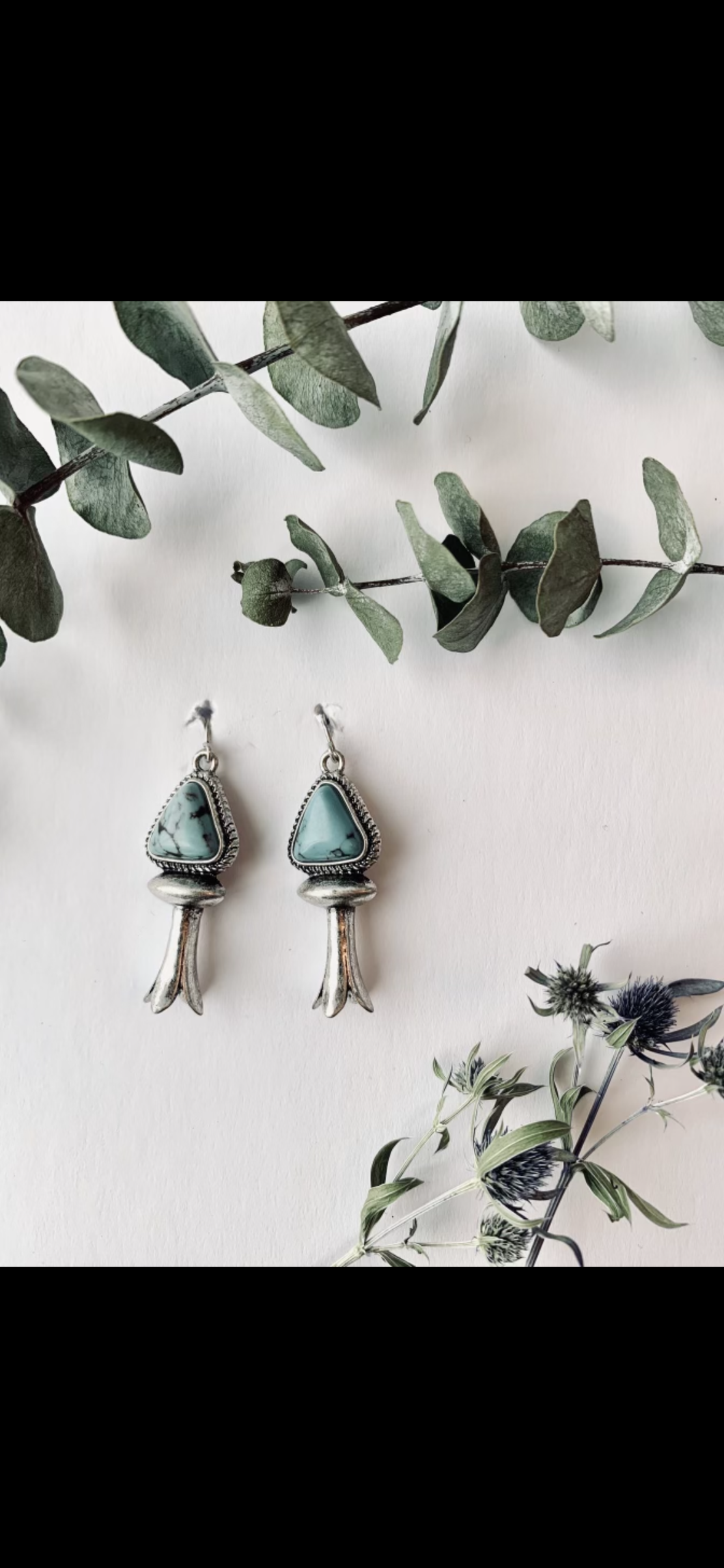 Triangle Turquoise Earring
