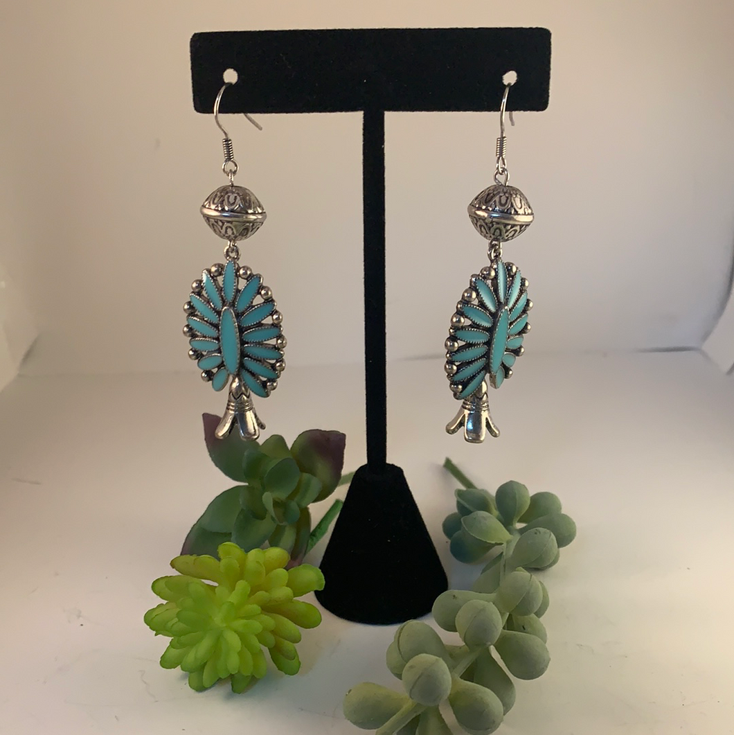 Turquoise and Silver Earrings