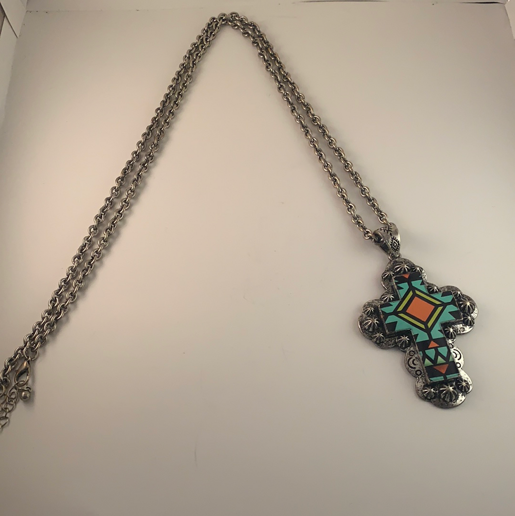Aztec Cross Necklace