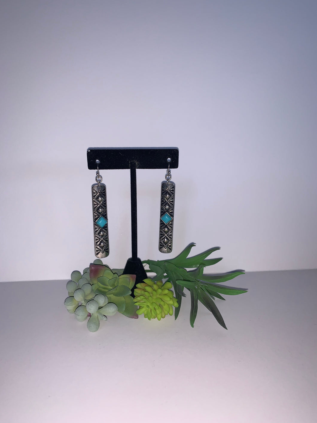 Silver and Turquoise Earrings