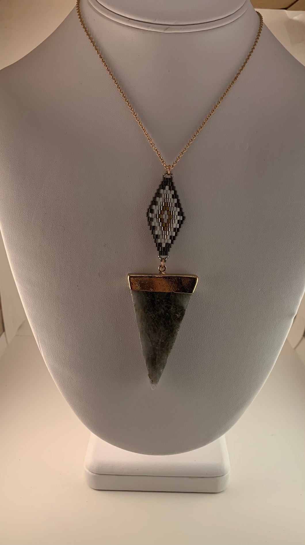 Grey Stone Necklace