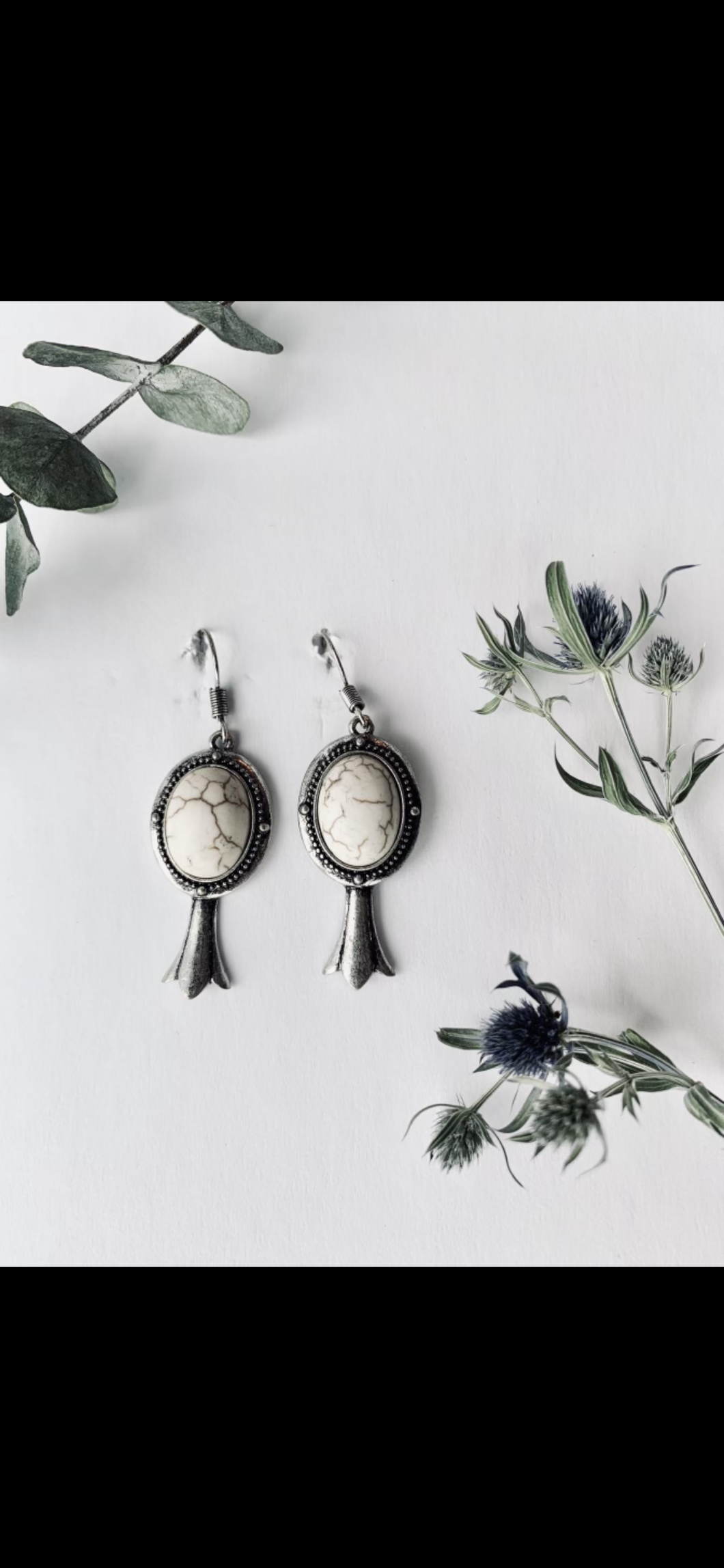White Buffalo Earring