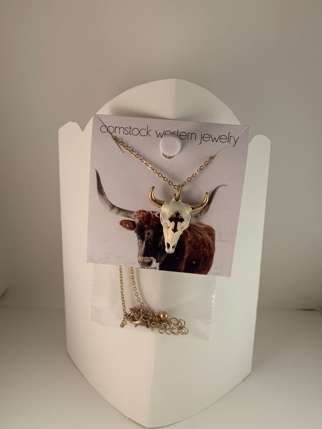 Gold Longhorn Necklace