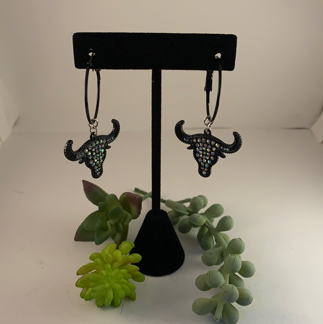 Sparkly Cow Earrings
