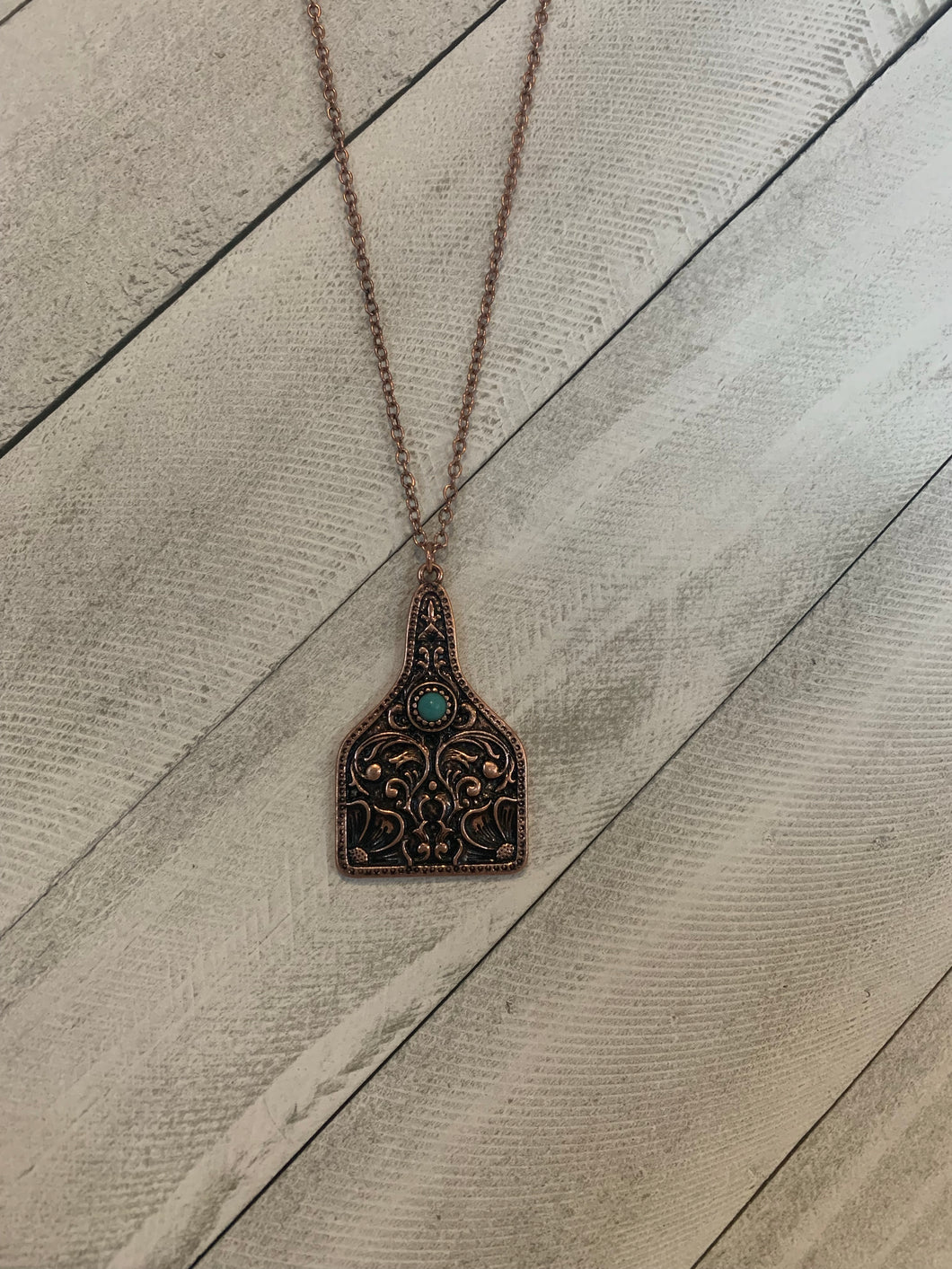 Cow Tag Necklace