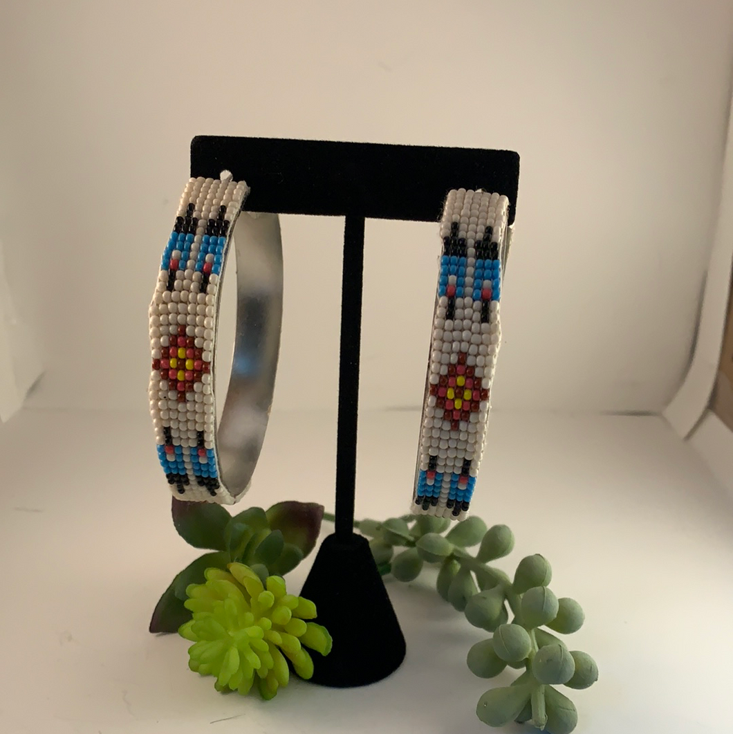 Beaded Hoops