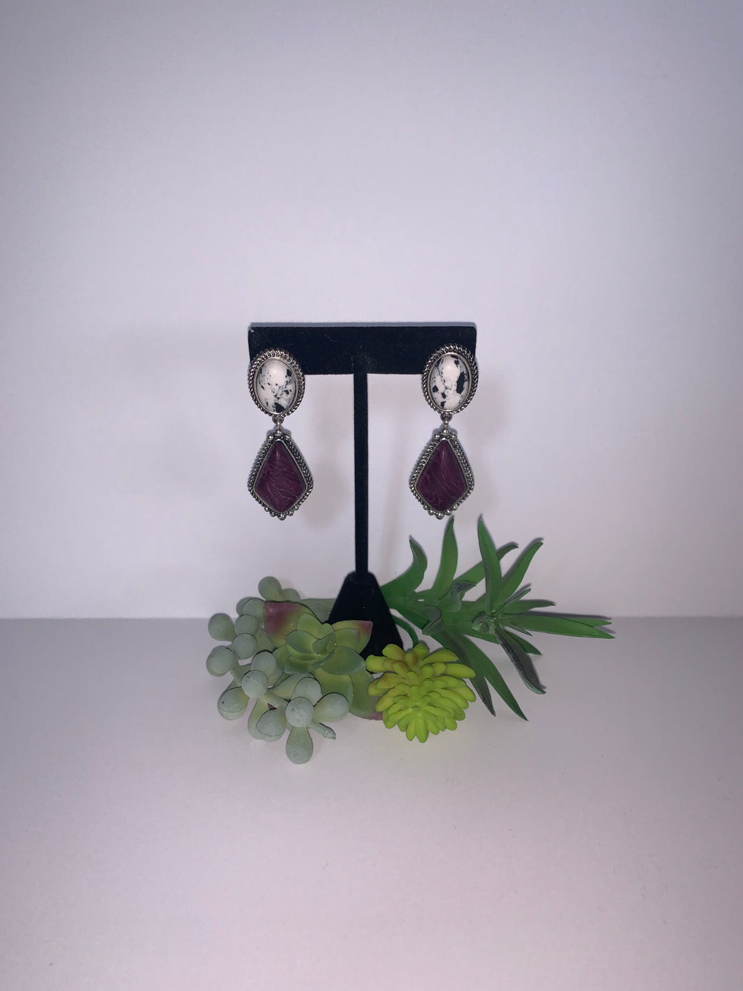 Purple Buffalo Earrings