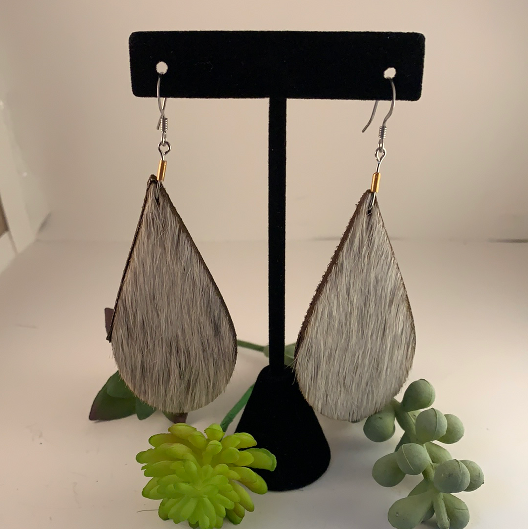 Cowhide Earring
