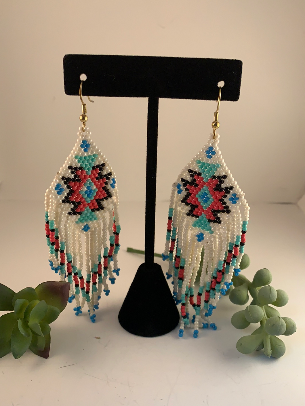 Large Beaded Earrings