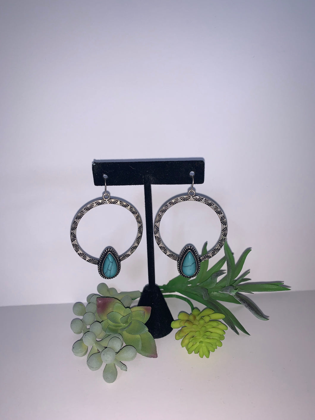 Turquoise Hoop Earring