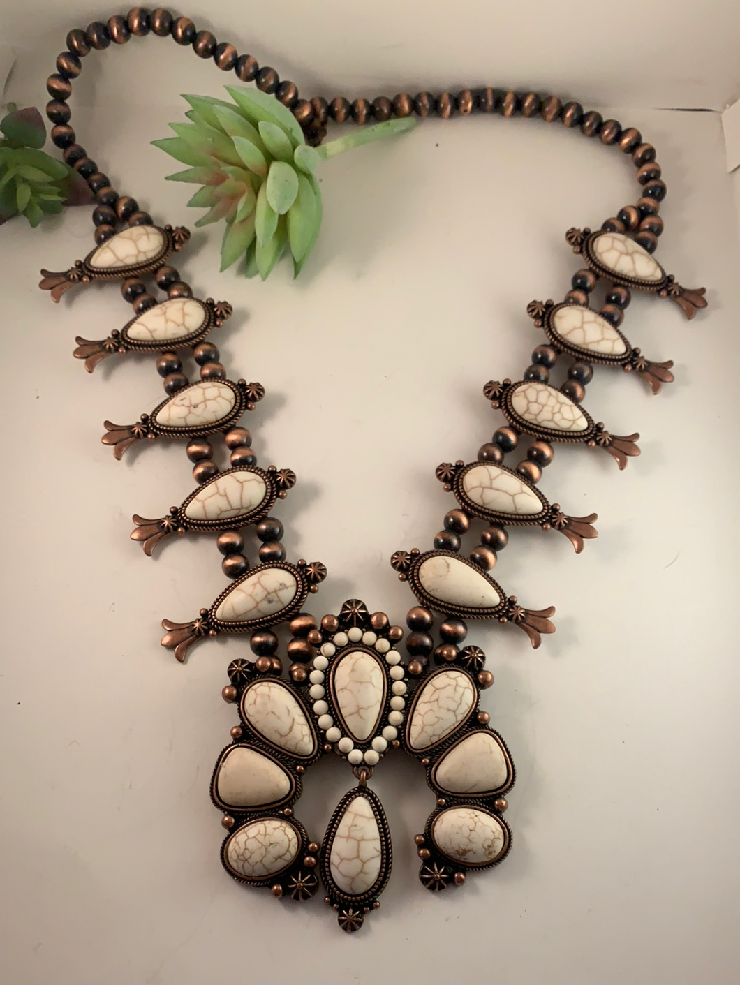 White Buffalo Squash Necklace