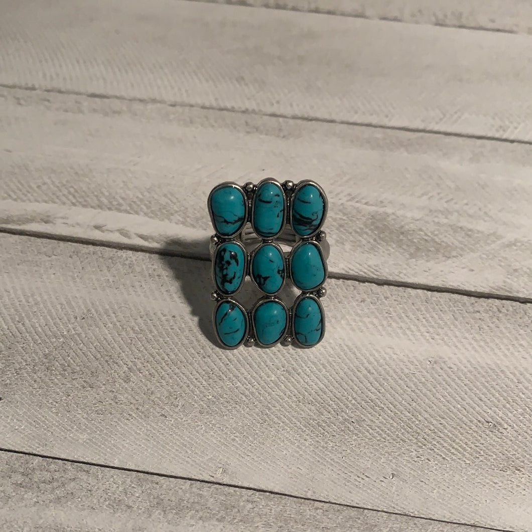 Multi-stone Turquoise Ring
